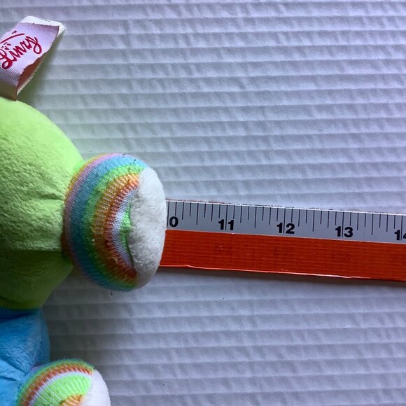 Linzy Colorful Plush Puppy Dog Baby Rattle Toy Stuffed Animal 10" Multicolor - Picture 6 of 6